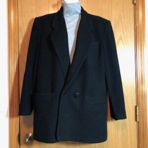 Vintage Casual Corner Classic Wool Long Blazer Coat Jacket 12 Large